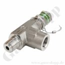 Sicherheitsüberdruckventil - Ansprechdruck 200 bar - IN 1/4" NPT AG - OUT 1/4" NPT IG - Edelstahl