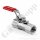 Kugelhahn Edelstahl max. 137 bar - beidseitig NPT 1/4" IG - mit Sperrvorrichtung