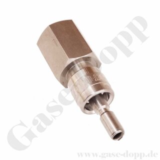 Schnellkupplung QC4 - Stecker SESO (geöffnet - nicht absperrend) - max. 206 bar / 204°C - Anschluss 1/4" NPT IG - Edelstahl - HAM-LET