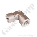 Gewindemuffe Winkel 90° - 1/4" NPT IG x 1/4" NPT IG - 455 bar - Edelstahl