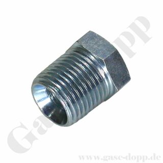 Verschlussschraube 1/2" NPT AG - mit Aussensechskant - 210 bar - Stahl