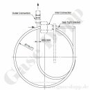 Wendelleitung Rohr Ø 6 mm Edelstahl 300 bar - DIN 477-5 Nr.54 - W30x2" IG ÜM x M14x1,5 IG ÜM - inerte Gase Argon Helium Stickstoff - Länge 900 mm - GCE H27450760