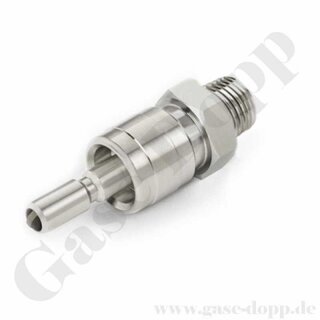 Schnellkupplung QC4 - Stecker SESO (geöffnet - nicht absperrend) - max. 206 bar / 204°C - Anschluss 1/4" NPT AG - Edelstahl - HAM-LET