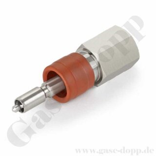 Schnellkupplung QC4 - Stecker DESO (geöffnet - absperrend) - max. 206 bar / 204°C - Anschluss 1/4" NPT IG - Edelstahl - HAM-LET