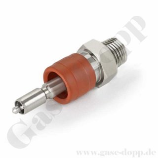 Schnellkupplung QC4 - Stecker DESO (geöffnet - absperrend) - max. 206 bar / 204°C - Anschluss G 1/4" AG - Edelstahl - HAM-LET