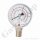 Manometer Ø 50 mm 0 - 18 bar / 13,5 bar - 1/4" NPT AG Anschluss (6 Uhr) - Messing verchromt