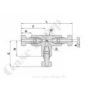 T-Verschraubung 3 x 1/16" - Chromatographie Verschraubung - Edelstahl - HAM-LET