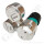 Leitungsdruckminderer bis 28 bar regelbar - Eingang max. 200 bar Rechts - 1-stufig - IN / OUT KRV 6 mm - 6 Port - mit Sicherheitsüberdruckventil FKM - Messing verchromt 6.0 - GCE Druva LPLH0SJ