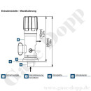 Labor Druckminderer Grundkörper für Wandaufbau - max. 60 bar 0,5 - 6 bar regelbar - IN / OUT NPT 1/4" IG - Edelstahl - GASARC SGU6001