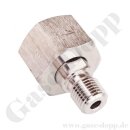 Flaschenanschluss Stickstoff - DIN 477-1 Nr.10 - W24,32x1/14" x 1/4" NPT AG - 200 bar - Sechskantanschluss - Länge 48 mm - Edelstahl