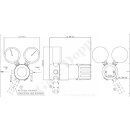 Leitungsdruckminderer bis 3 bar regelbar - Eingang max. 12 bar Rechts - 1-stufig - AbsolutDruck regelbar - vakuumtauglich - IN / OUT KRV 1/4" NPT IG - Messing verchromt 6.0 - GCE DRUVA LMD51003