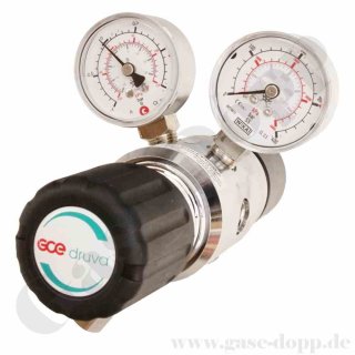 Reinstgasdruckminderer 300 bar - 0,3 bis 1 bar regelbar - 2-stufig - IN / OUT NPT 1/4 IG - 6 Port - Eingang Rechts - Edelstahl 6.0 - 20 m³/h - GCE Druva CSLH0DJ