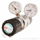 Reinstgasdruckminderer 300 bar - 0,3 bis 1 bar regelbar - 2-stufig - IN / OUT NPT 1/4" IG - 6 Port - Eingang Rechts - Edelstahl 6.0 - 20 m³/h - GCE Druva CSLH0DJ