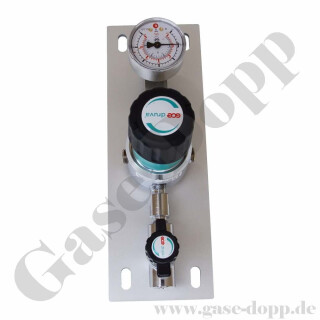 Entnahmedruckminderer - Messing verchromt - max. 40 bar / 0,1 bis 1,5 bar regelbar - Eingang / Ausgang 1/4" NPT IG - GCE DRUVA EMD50006
