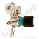Flaschendruckminderer Prüfgas 200 bar 1-stufig bis 6 bar regelbar - Anschluss M19x1,5 LH DIN 477-1 Nr.14 - Eingang Rechts - Ausgang 6 mm KRV - EPDM - Edelstahl 6.0 - GCE Druva CSLHESJ