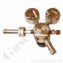 Flaschendruckminderer Prüfgas 200 bar 1-stufig bis 6 bar regelbar - Anschluss M19x1,5 LH DIN 477-1 Nr.14 - Eingang Rechts - Ausgang 6 mm KRV - EPDM - Edelstahl 6.0 - GCE Druva CSLHESJ
