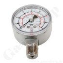 Manometer Ø 50 mm 0 - 80 bar / 50 bar - 1/4" NPT AG Anschluss (6 Uhr) - Edelstahl