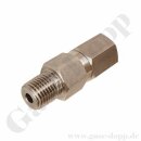 Rohrbruchsicherung Hochdruck Schlauchbruchsicherung Überlaufventil Sicherheitsventil - Eingang 1/2" NPT AG Ausgang 1/2" NPT IG - max. 413  bar - Edelstahl