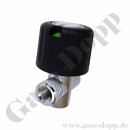 Absperrventil Membranventil - 300 bar - IN / OUT 1/4" NPT IG - Auf / Zu Anzeige - 2 Ports - Messing verchromt 6.0 - GCE DRUVA VPLDSMAR