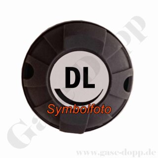 Aufkleber DL / LA = Druckluft für Handrad Beschriftung Ø 21 mm