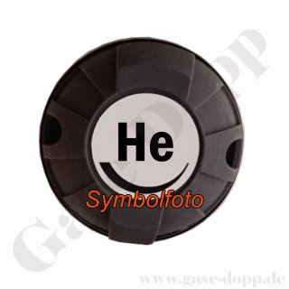 Aufkleber He = Helium für Handrad Beschriftung Ø 21 mm