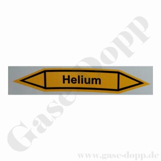 Aufkleber He = Helium für Leitungsrohr Beschriftung - 70 mm x 12,5 mm