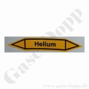 Aufkleber He = Helium für Leitungsrohr Beschriftung...
