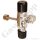 Flaschendruckminderer Sauerstoff synthetische Luft 200 bar 2-stufig bis 10 bar regelbar - Anschluss G 3/4" DIN 477-1 Nr.9 - Ausgang 6 mm RVS - Messing verchromt 6.0 - GCE Druva CPLH0DJ
