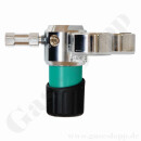 Reinstgasdruckminderer 200 bar - 0,5 bis 50 bar regelbar - 1-stufig - IN / OUT NPT 1/4" IG - 6 Port - Eingang Rechts - FKM - Messing verchromt 6.0 - GCE Druva CPLH0SJ