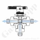 Kugelhahn 3-Wege - IN / OUT KRV 6 mm - max. 207  bar -...