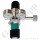 Flaschendruckminderer Helium Xenon 200 bar 2-stufig 0,2 bis 2,0 bar (a) AbsolutDruck regelbar - vakuumtauglich - Anschluss W21,8x1/14" DIN 477-1 Nr.6 - Ausgang KRV 6 mm - FKM - 3 m³/h - Messing verchromt 6.0 - GCE Druva CPLAVDJ