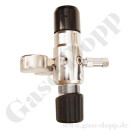 Reinstgasdruckminderer 200 bar - bis 10 bar regelbar - 2-stufig - IN / OUT NPT 1/4" IG - 6 Port - Eingang Rechts - FKM - Edelstahl 6.0 - GCE Druva CSLH0DJ