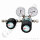 Leitungsdruckminderer bis 200 bar regelbar - Eingang max. 300 bar Rechts - 1-stufig - IN / OUT 8 mm KRV - OUT Absperrventil - 6 Port - ohne Sicherheits&uuml;berdruckventil - Messing verchromt 6.0 - GCE Druva LPLH0SJ