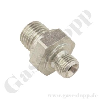 Doppelstutzen G 1/4 x G 1/8 - Doppelnippel 400 bar -...