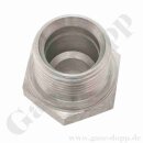 Doppelnippel G 3/4" AG x G 1" AG - beidseitig 60&deg; konisch dichtend - 400 bar - Edelstahl