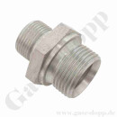 Doppelnippel G 1-1/4" AG x G 3/4" AG - beidseitig 60° konisch dichtend - 200 bar - Edelstahl