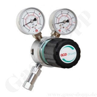 Reinstgasdruckminderer 200 bar - 0,5 bis 3 bar regelbar - 1-stufig - IN / OUT NPT 1/4 IG - 6 Port - Eingang Rechts - Messing verchromt 6.0 - GCE Druva CPLH0SJ