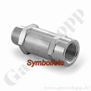 Abblaseventil - Öffnungsdruck 3,1 bar - Eingang 1/4" NPT AG - Ausgang 1/4" NPT IG - Messing verchromt