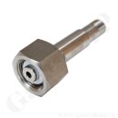 Flaschenanschluss Stickstoff - DIN 477-1 Nr.10 - W24,32x1/14" x 1/4" NPT AG - 200 bar - Sechskantanschluss - Länge 95 mm - Edelstahl