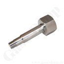 Flaschenanschluss Stickstoff - DIN 477-1 Nr.10 - W24,32x1/14" x 1/4" NPT AG - 200 bar - Sechskantanschluss - Länge 95 mm - Edelstahl