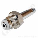 Flaschenanschluss DIN 477-1 Nr.13 - G 5/8" x 1/4" NPT AG - Druckluft 200 bar - Sechskantanschluss - Länge 90 mm - Edelstahl spezialgereinigt und elektropoliert