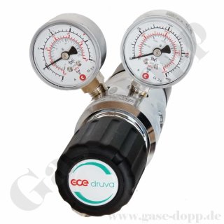 Reinstgasdruckminderer 300 bar - 0,5 bis 3 bar regelbar - 2-stufig - IN / OUT NPT 1/4 IG - 6 Port - Eingang Rechts - 20 m³/h - Messing verchromt 6.0 - GCE Druva CPLH0DJ