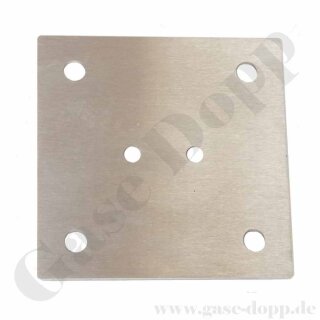 Wandaufbauplatte - 100 x 100 x 3 für Labor Entnahmedruckminderer Serie EMD 3100 400 - Wandplatte Edelstahl - GCE DRUVA PLATE - MVA 400 W