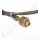 Edelstahlwellschlauch DN6 300 bar - Anschlüsse DIN 477-5 Nr.57 x DIN 477-1 Nr.1 - W30x2 LH IG ÜM + W21,8x1/14" LH IG ÜM - Wasserstoff Formiergas - mit Sicherheitsfangleine - Länge 3 mm