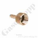 Schlauchtülle 6 mm x 3/8" UNF IG (9,5 mm) - InnenGewindetülle mit Schlauchanschluss - Edelstahl