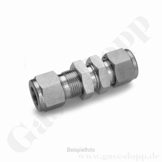 Verschraubung Schott - RVS 6 mm x RVS 6 mm - Doppelklemmring Rohrverschraubung (RVS) metrisch auf Doppelklemmring Rohrverschraubung (RVS) metrisch - Edelstahl - HAM-LET