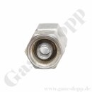 Aufschraubverschraubung vormontiert - RVS 1/4" x 7/16"-20 UNF IG - Schlauchadapter - Edelstahl - HAM-LET