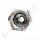 Aufschraubverschraubung vormontiert - RVS 1/4" x 7/16"-20 UNF IG - Schlauchadapter - Edelstahl - HAM-LET