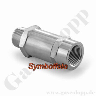 Abblaseventil - Öffnungsdruck 9,2 bar - Eingang 1/4" NPT AG - Ausgang 1/4" NPT IG - EPDM - Messing verchromt