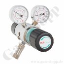 Reinstgasdruckminderer 200 bar - 0,3 bis 1 bar regelbar - 2-stufig - IN / OUT NPT 1/4" IG - 6 Port - Eingang Rechts - 20 m³/h - Messing verchromt 6.0 - GCE Druva CPLH0DJ